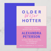 Grappige 52e verjaardag uitnodigingen Oudere Wiser (Voorkant / Achterkant)