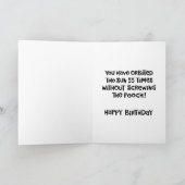 Grappige 55e verjaardag gefeliciteerd kaart (Binnen)