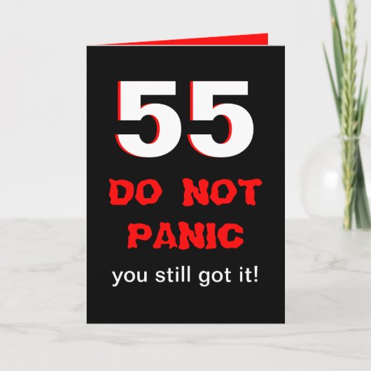 Grappige 55e Verjaardag Kaart voor Mannen (Voorkant)