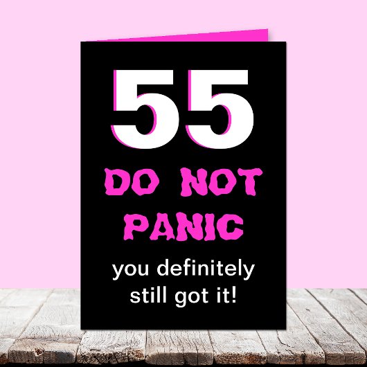 Grappige 55e Verjaardag Kaart voor Vrouwen