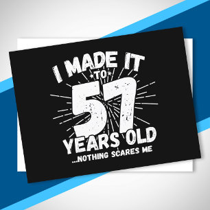 Grappige 57e verjaardag citaat sarcastisch 57 jaar briefkaart