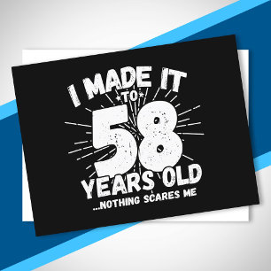 Grappige 58e verjaardag citaat sarcastisch 58 jaar briefkaart