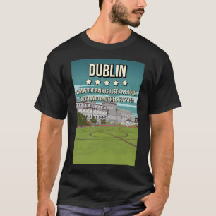 Grappige 5-sterren Dublin Ierland Travel Poster T-shirt