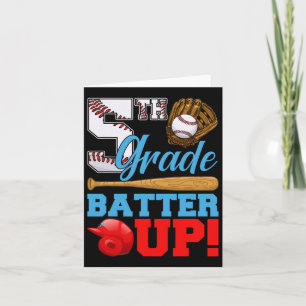 Grappige 5e klas Batter omhoog honkbal eerste dag  Kaart