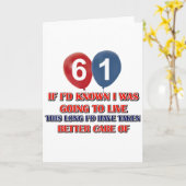 Grappige 60 éénjarigenverjaardag kaart (Gele Bloem)