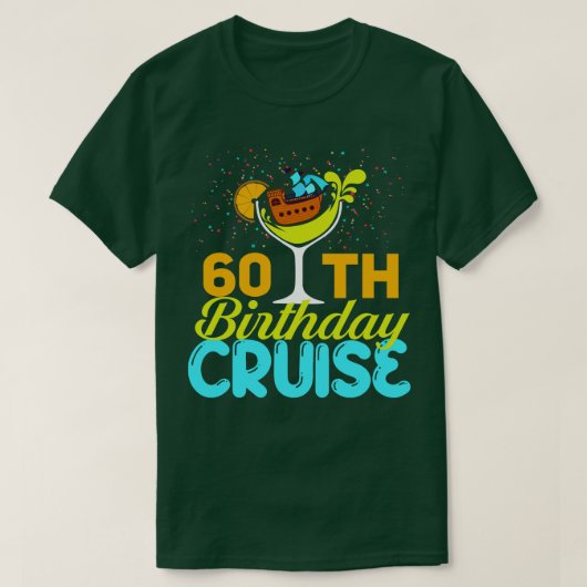 Grappige 60e verjaardag cruise t-shirt (Design voorkant)