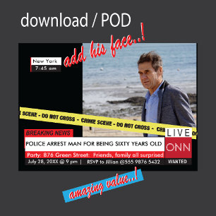 Grappige 60e verjaardag 🎉 Fake TV Nieuws Kaart