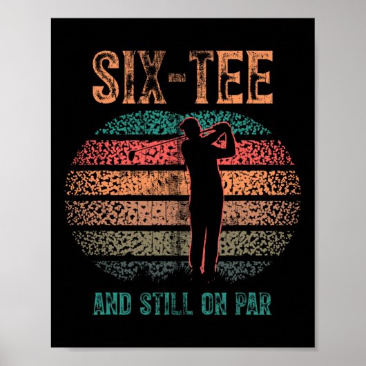 Grappige 60e verjaardag golf grap golfen 60 jaar o poster (Voorkant)