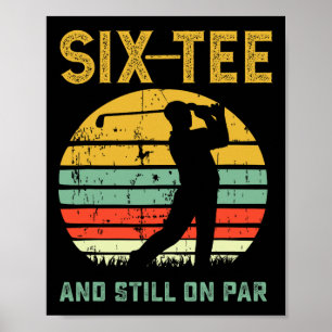 Grappige 60e verjaardag Golf grap Golvend 60 jaar  Poster