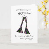 Grappige 60e verjaardag in Bell Bottoms Kaarten (Gele Bloem)