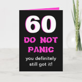 Grappige 60e Verjaardag Kaart voor Vrouwen (Voorkant)