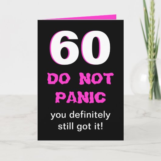 Grappige 60e Verjaardag Kaart voor Vrouwen (Voorkant)