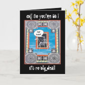 Grappige 60e verjaardag met skelet rijden op een p kaart (Gele Bloem)