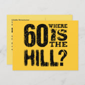 Grappige 60e verjaardag Save the Date V03D Aankondigingskaart (Voorkant / Achterkant)