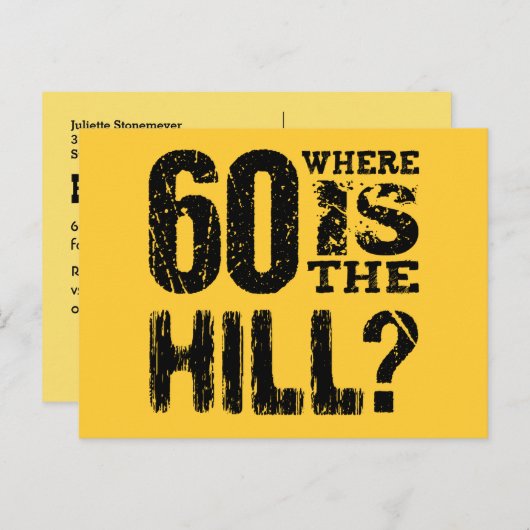 Grappige 60e verjaardag Save the Date V03D Aankondigingskaart (Voorkant / Achterkant)