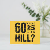 Grappige 60e verjaardag Save the Date V03D Aankondigingskaart (Staand voorkant)