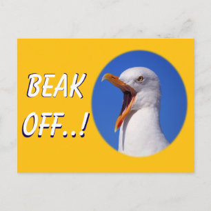 Grappige 60e verjaardag Seagull Beak Off Joke Aankondigingskaart