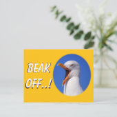 Grappige 60e verjaardag Seagull Beak Off Joke Aankondigingskaart (Staand voorkant)