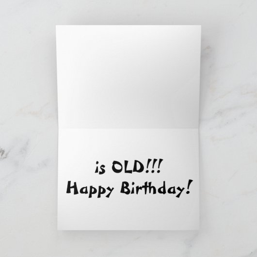 grappige 60e verjaardagskaart kaart (Binnen)