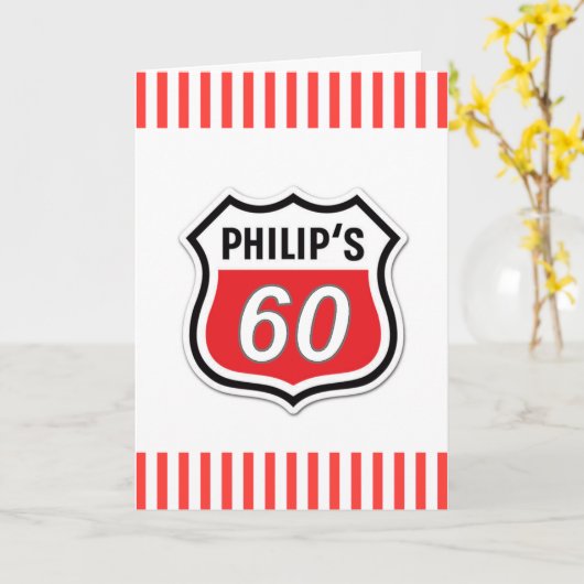 Grappige 60ste verjaardag kaart (Gele Bloem)