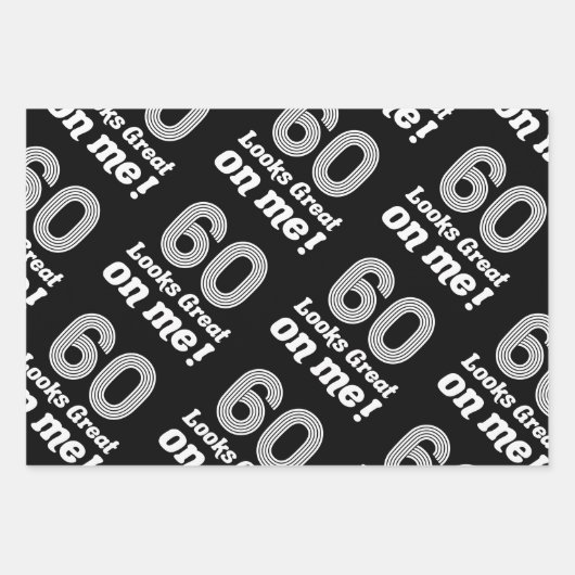 Grappige 60ste verjaardag voor haar inpakpapier vel (Voorkant 2)