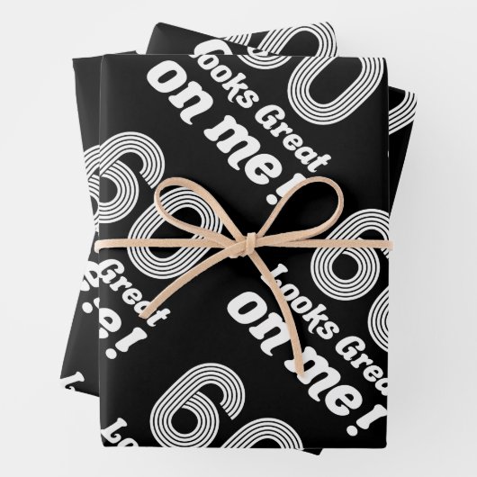 Grappige 60ste verjaardag voor haar inpakpapier vel (In situ)