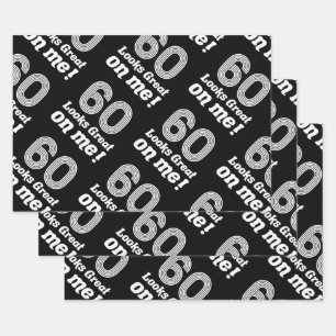 Grappige 60ste verjaardag voor haar inpakpapier vel