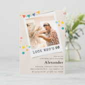 Grappige 60ste verjaardagsuitnodigingen Mannen Leu Kaart (Staand voorkant)