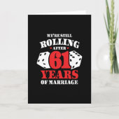 Grappige 61e verjaardag koppels getrouwd 61 jaar kaart (Voorkant)