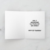 Grappige 61e verjaardag van "Over the Hill" Kaart (Binnen)