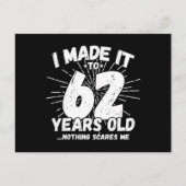 Grappige 62e verjaardag citaat sarcastisch 62 jaar briefkaart (Voorkant)
