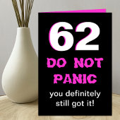 Grappige 62e Verjaardag Kaart voor Vrouwen