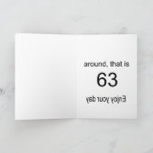 Grappige 63e gelukkige verjaardag kaart (Binnen)