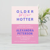 Grappige 63e verjaardag uitnodigingen Oudere Wiser (Staand voorkant)