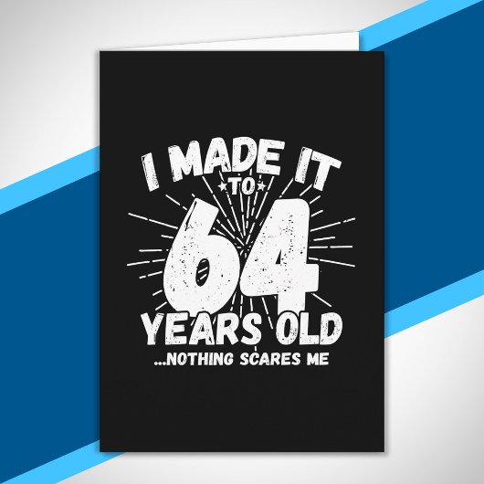 Grappige 64e verjaardagsquote Sarcastisch 64 jaar Kaart