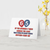Grappige 65 jarige verjaardag kaart (Gele Bloem)