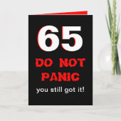 Grappige 65e Verjaardag Kaart voor Mannen (Voorkant)