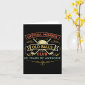 Grappige 65e verjaardag oude club 65 jaar oude gol kaart (Gele Bloem)
