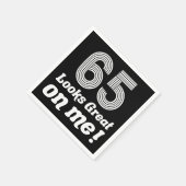 Grappige 65e verjaardag voor haar servet (Hoek)