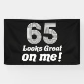 Grappige 65e verjaardag voor haar spandoek (Horizontaal)