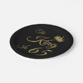 Grappige 65ste verjaardag voor mannen papieren bordje (Gekanteld)