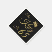 Grappige 65ste verjaardag voor mannen servet (Hoek)