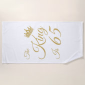 Grappige 65ste verjaardag voor mannen strandlaken (Voorkant)