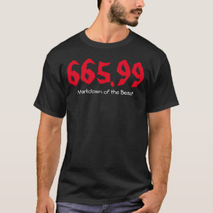 Grappige 665.99 Markdown Van Het Beest 666 T-Shirt