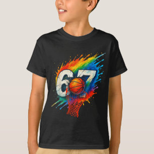 Grappige 67 Basketbal Zes Zeven 6 7 Meme 67  T-shirt