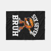 Grappige 67 Bruh Halloween Zes Zeven Meme Brainrot Fleece Deken (Voorkant (Horizontaal))