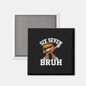 Grappige 67 Bruh Halloween Zes Zeven Meme Brainrot Magneet (Voorkant / Achterkant)