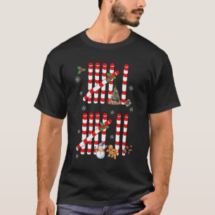 Grappige 67 Candy Cane Streepjes Kerstmis Zes Zeve T-shirt