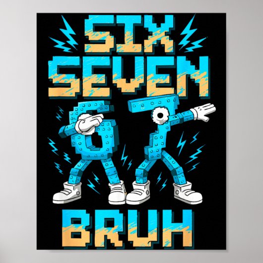 Grappige 67 Dab Zes Zeven Burh Kerstmis 6 7 Dabbin Poster (Voorkant)