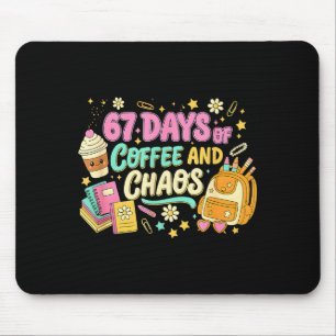 Grappige 67 dagen koffie Retro Onderwijs Humor  Muismat